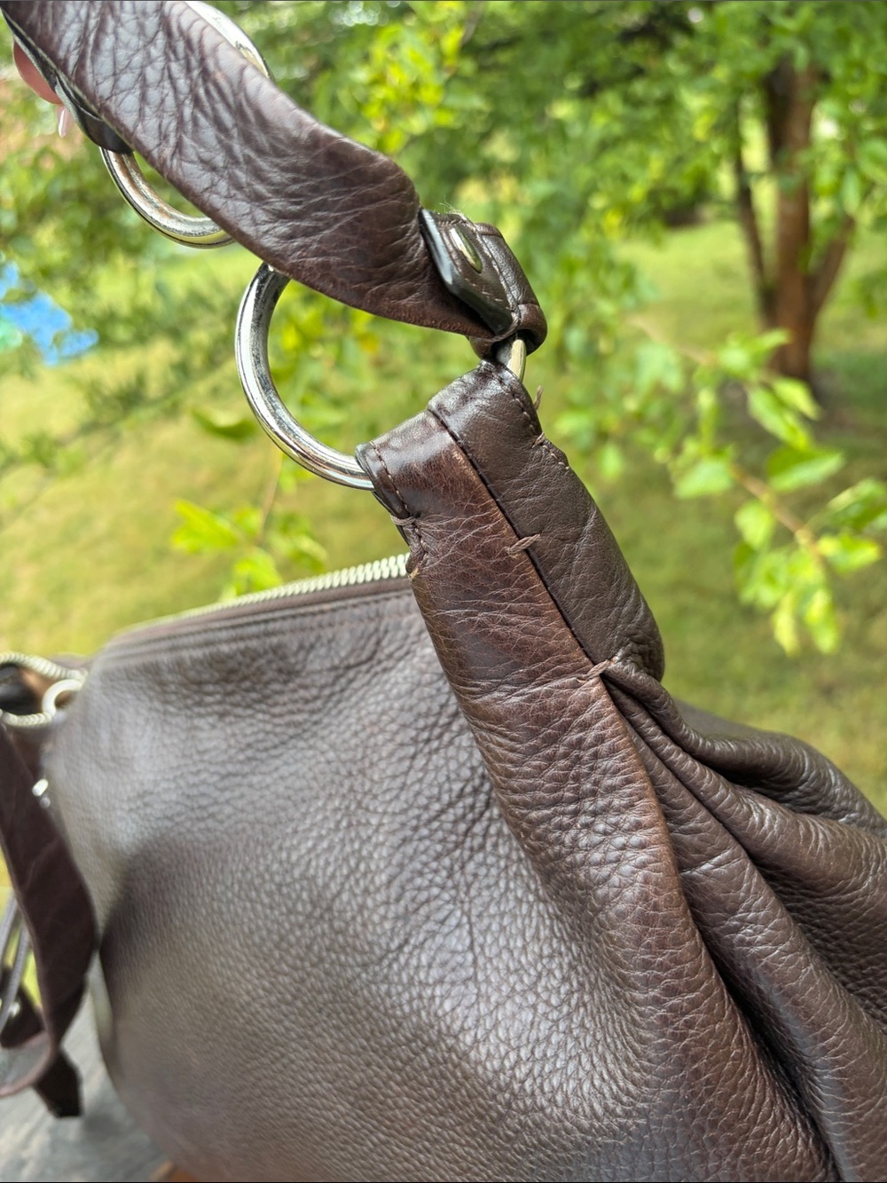 Coach Ali Convertible hobo leather dark brown crossbody - Picture 6 of 15